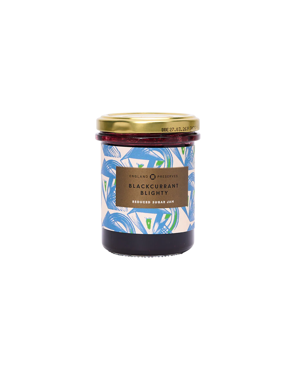 "Blackcurrant Blighty": Blackcurrant Low-Sugar Jam 220g