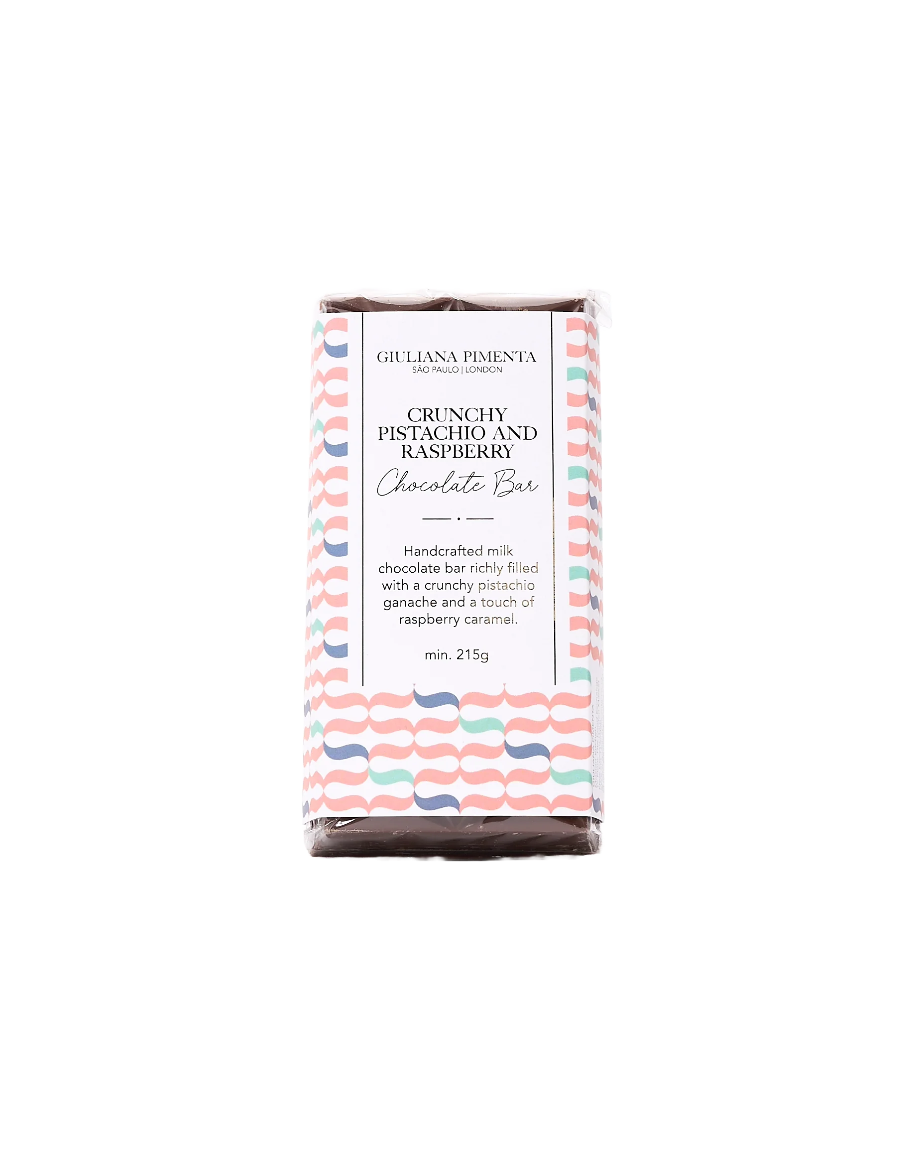 Crunchy Pistachio And Raspberry Chocolate Bar Large