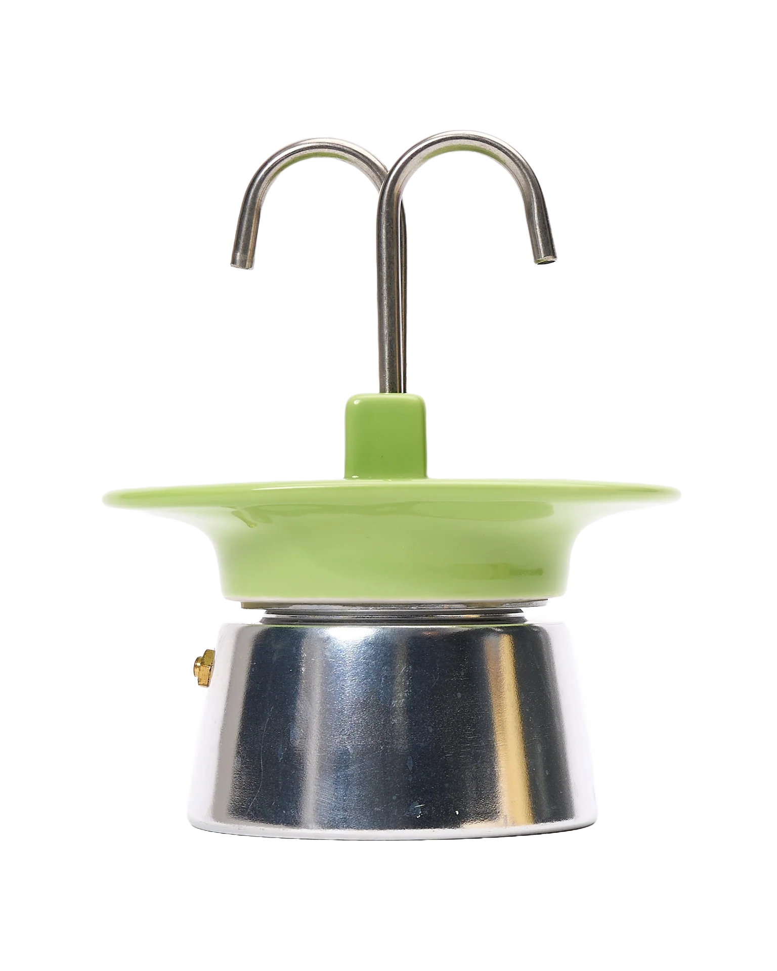 Top Moka Twin-Cup Ceramic Espresso Maker (Green)