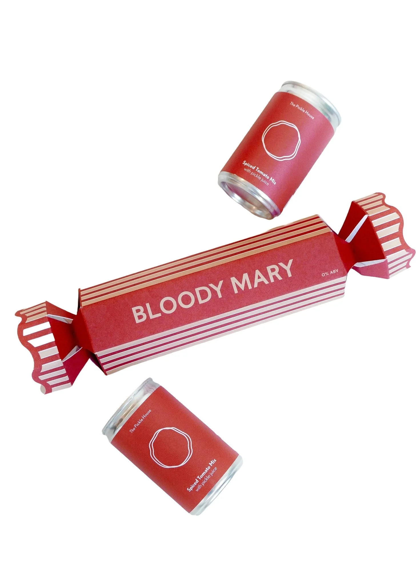 Non-Alc Bloody Mary Christmas Cracker