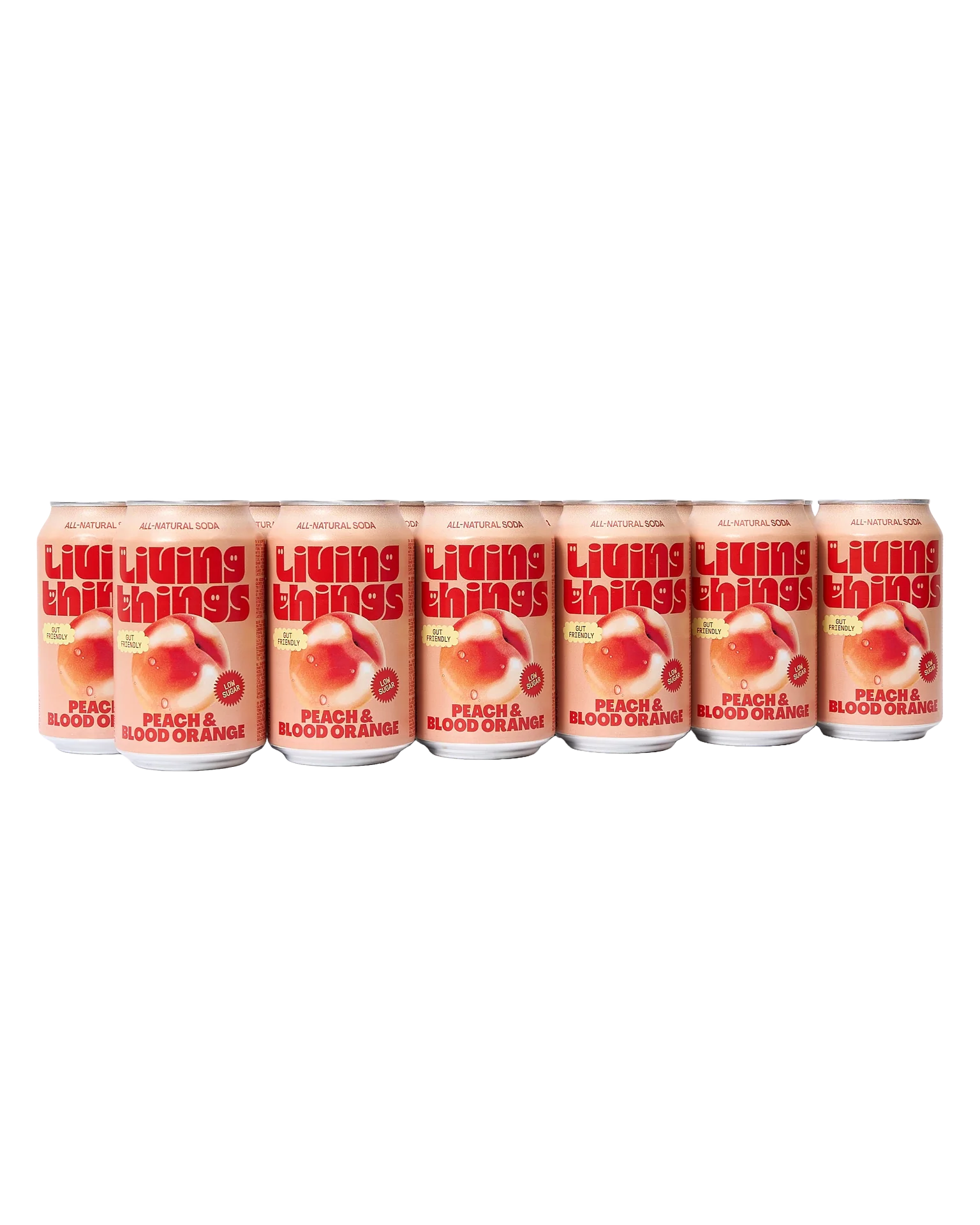 Peach & Blood Orange Prebiotic Soda (12 Cans)