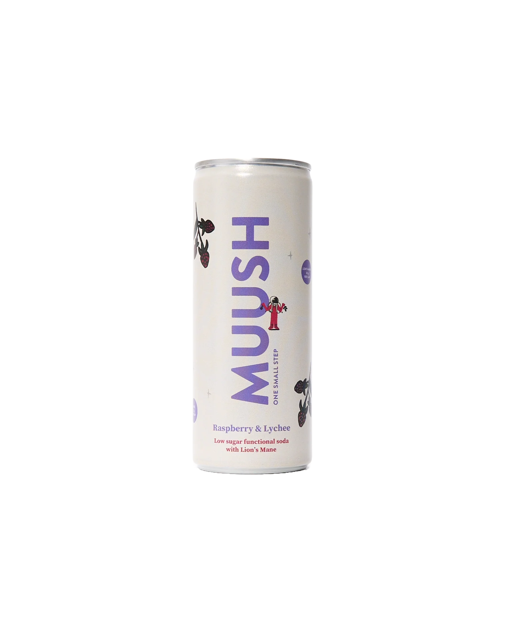 Raspberry & Lychee Lion's Mane Soda (250ml)