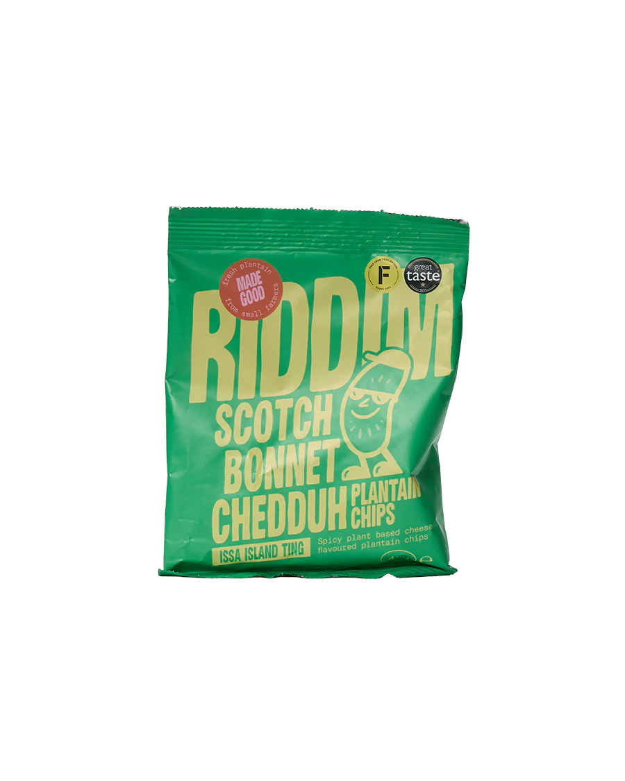Scotch Bonnet Cheddar Plantain Chips (Vegan)