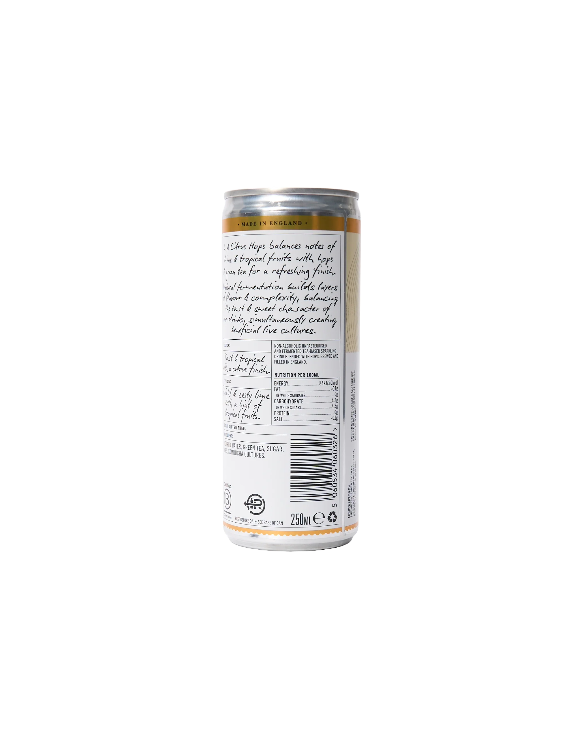 Non-Alcoholic Sparkling Citrus Hops (250ml) - Image 2