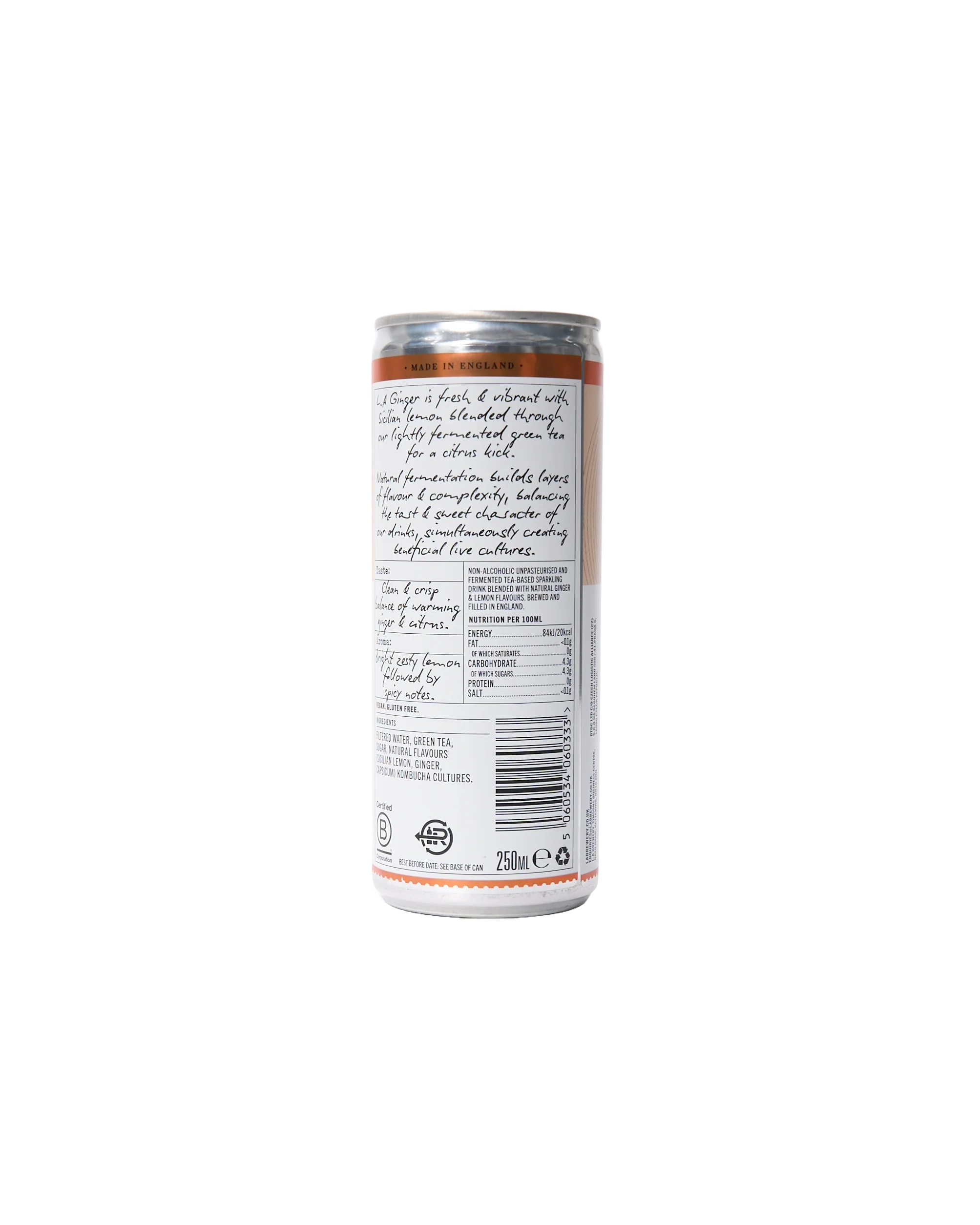 Non-Alcoholic Sparkling Ginger (250ml) - Image 2