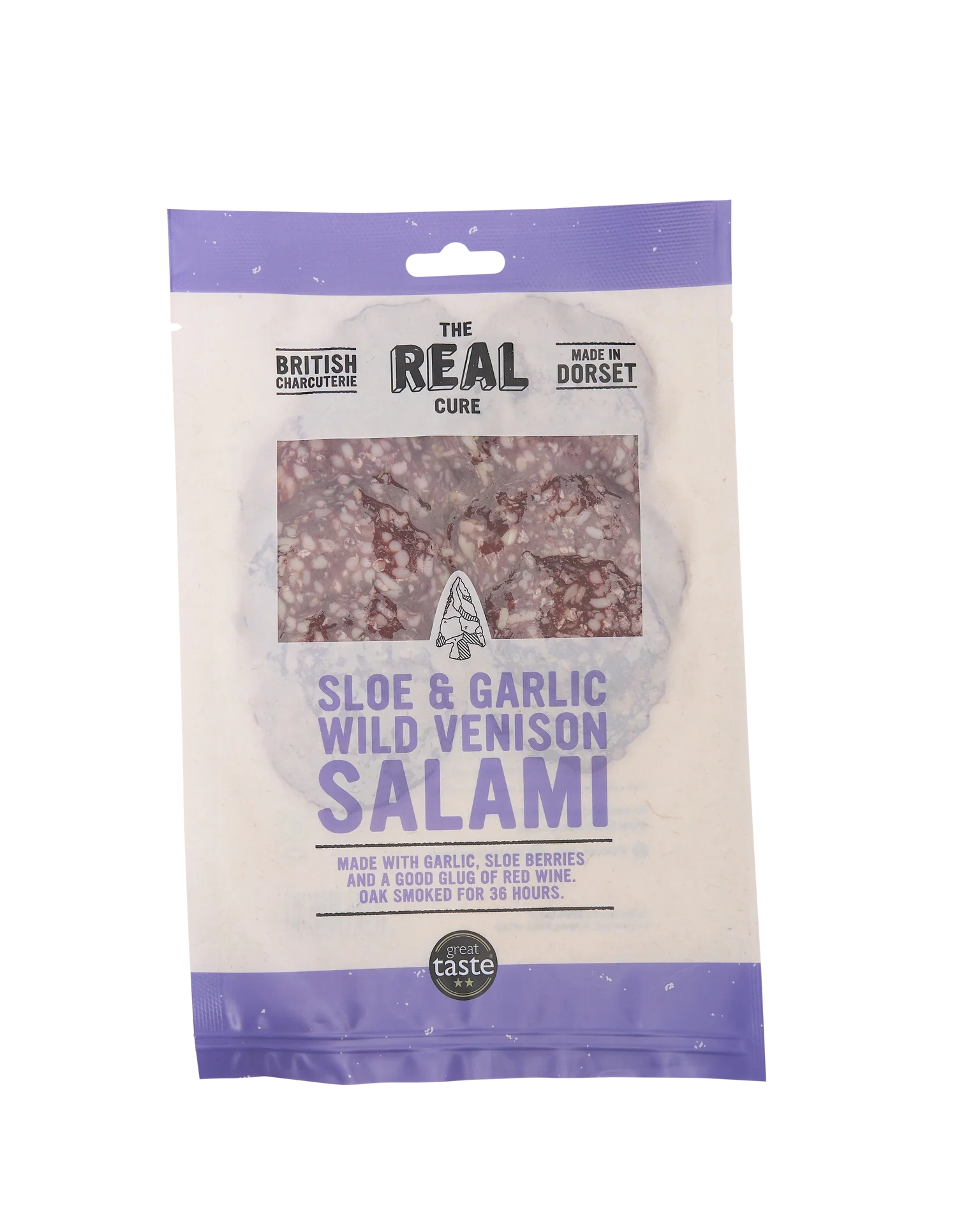 Sliced Sloe & Garlic Wild Venison Salami