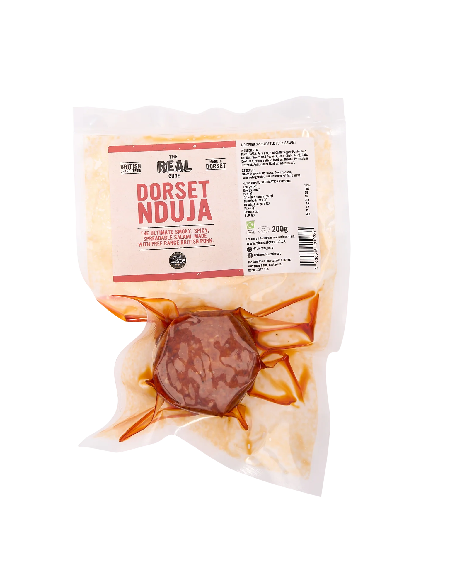 Smoked Dorset Nduja (200g)