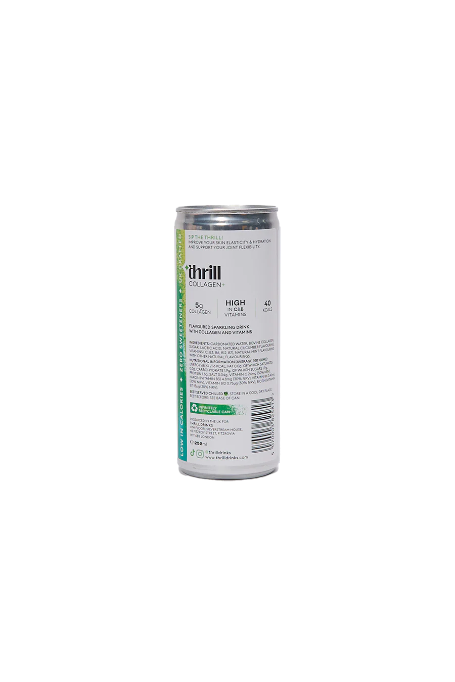 Sparkling Cucumber & Mint Collagen Drink - Image 2