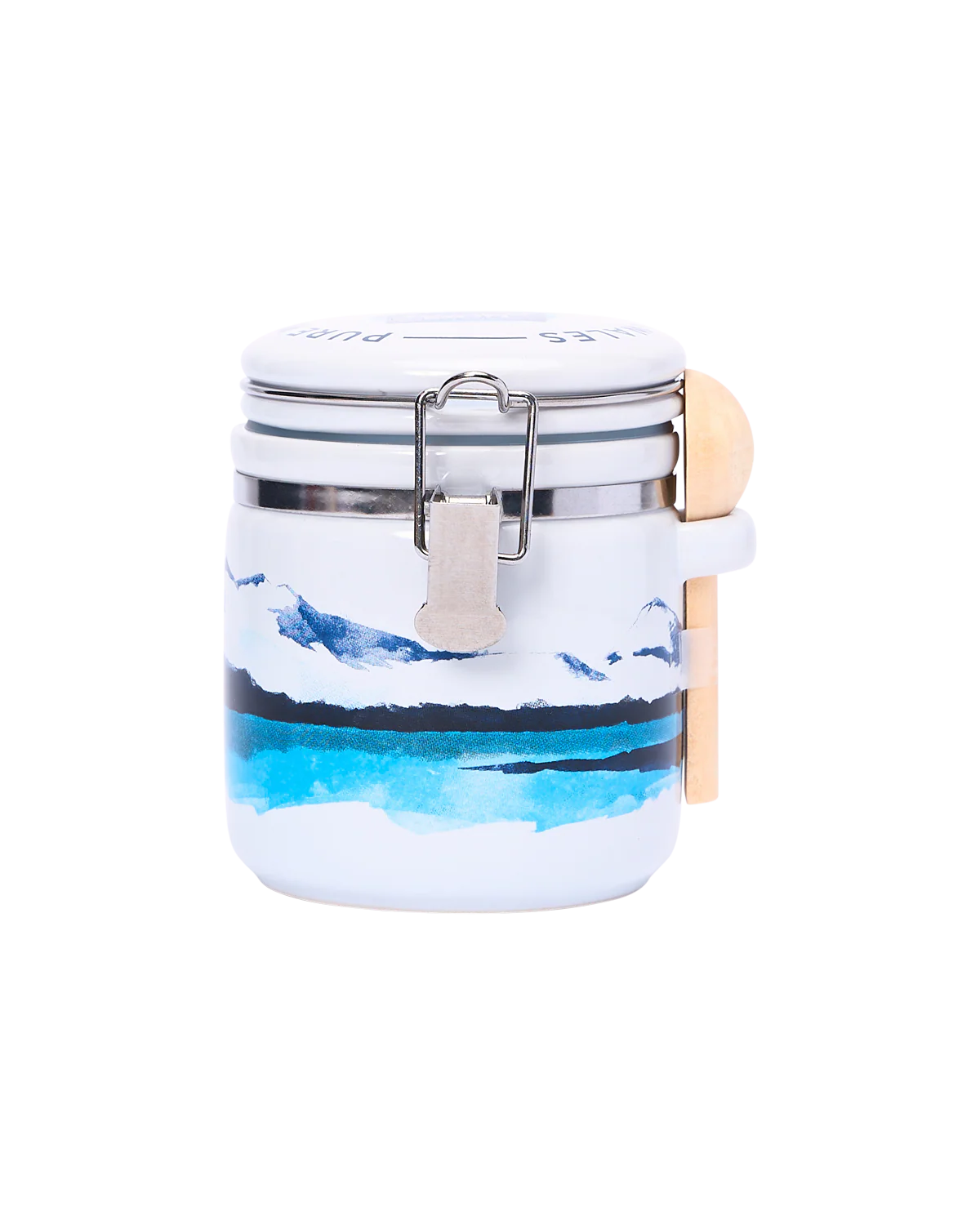 Watercolour Ceramic Jar with Pure Sea Salt