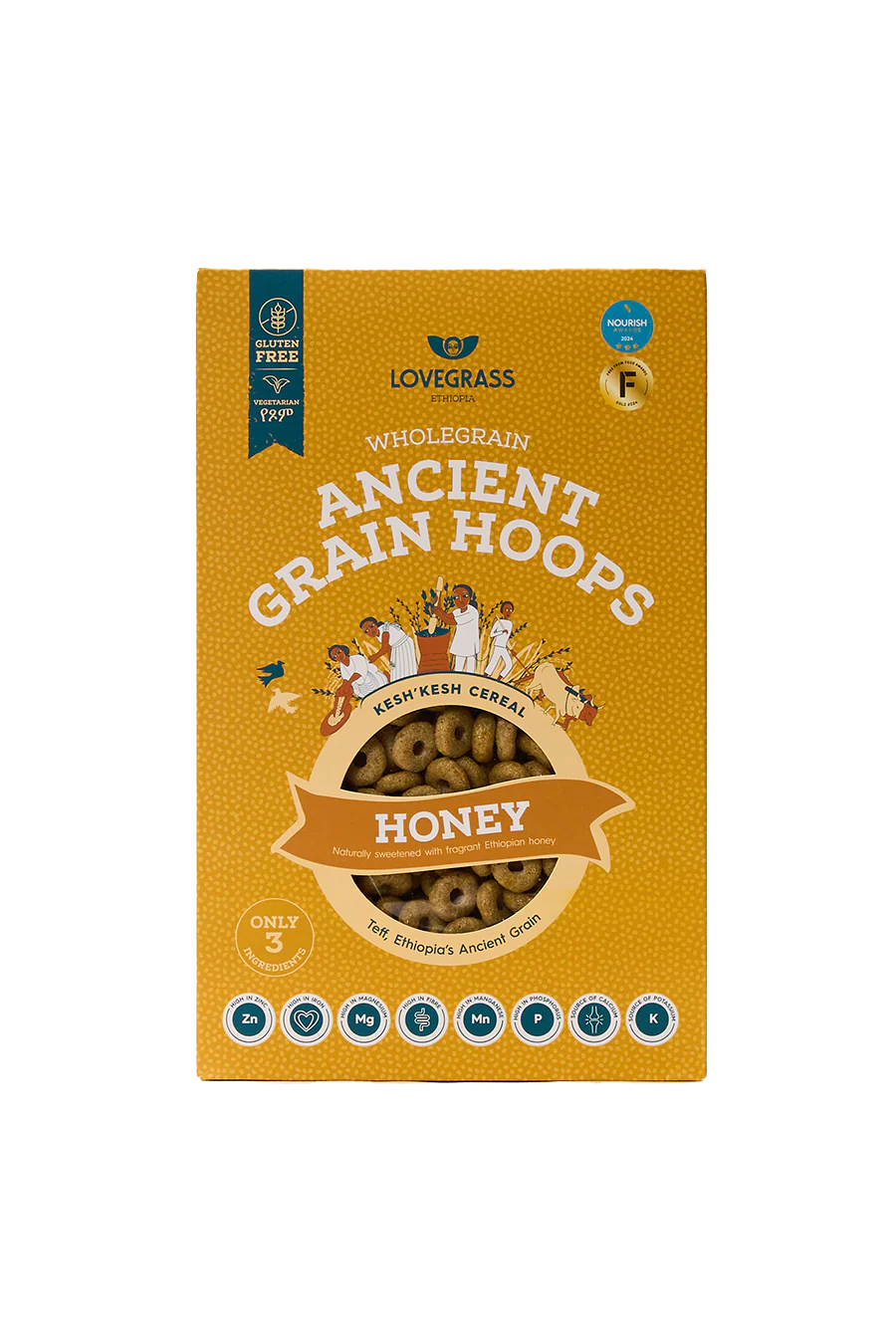Wholegrain Ancient Grain Honey Hoops Cereal